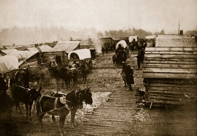 Winterquartiere und Corduroy Road, 1861-65 von Mathew B. Brady